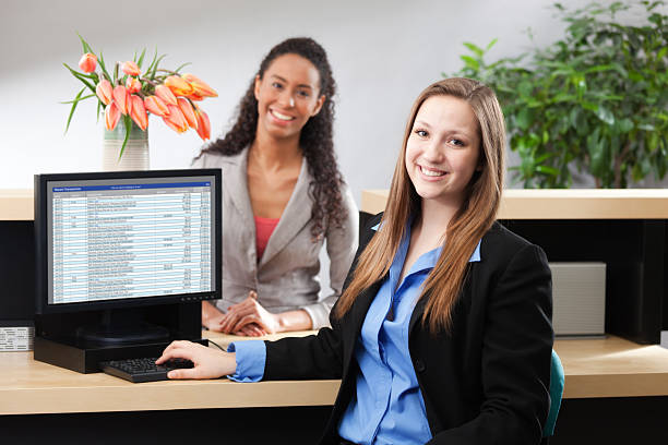 istock Retail Bank Interior with Teller and Customer Hz 171254944
