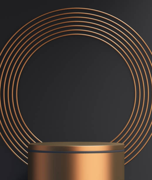 istock 3d podium product black and gold mockup with abstract background 3d render illustration 1712551027