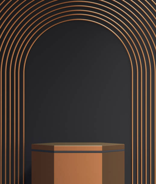 istock 3d podium product black and gold mockup with abstract background 3d render illustration 1712551535