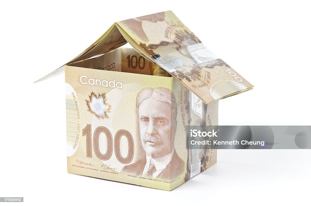 Canadian dinheiro casa - Foto de stock de Dólar canadense royalty-free