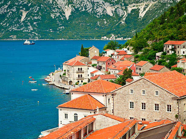 istock Red roofs in Perast, Kotor Bay, Montenegro 171255683