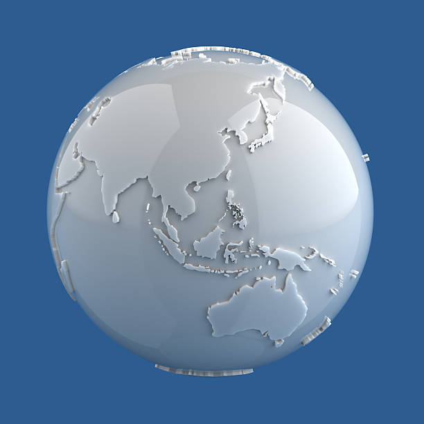 Marble Globe - Asia stock photo