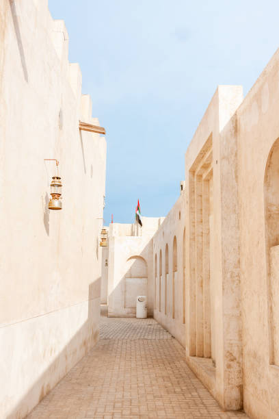 Traditional arabic architecture Alleys and views in the Sharjah Heritage Area, sharjah city stock pictures, royalty-free photos & images