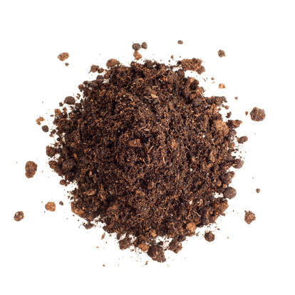 isolated heap of dirt over white