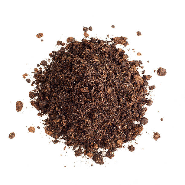 Heap of dirt isolated heap of dirt over white Peat stock pictures, royalty-free photos & images