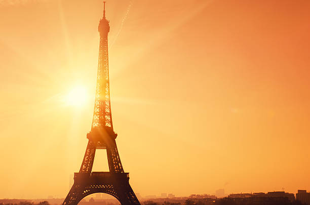 istock Tour Eiffel silhouette at dusk - Paris 171256462