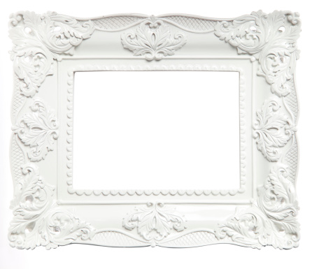 White Picture Frame Isolated on white background