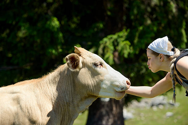 istock woman with cow 171258028