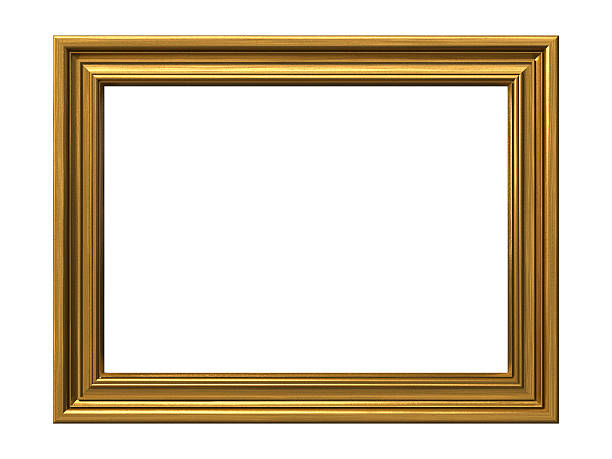 istock Golden Picture Frame Isolated On White Background 171258129