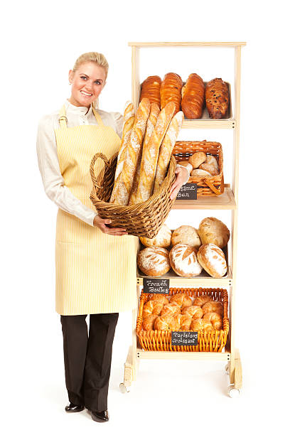istock Small Business Local Bakery Shop Baker Owner on White Background 171258204