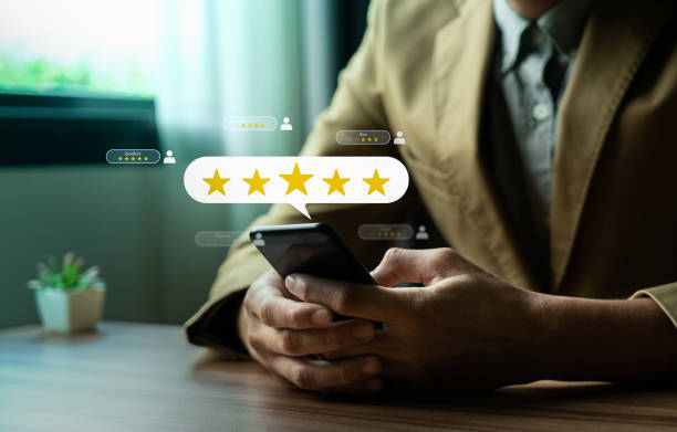 istock Customer review satisfaction feedback survey concept. Business people rate service experience and product quality or staff friendliness and overall value for the price. information, amend, improve 1712596023