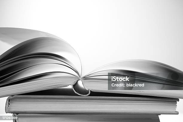 Libros Foto de stock y más banco de imágenes de Libro - Libro, Blanco y negro, Pericia