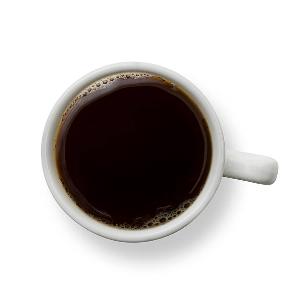 Coffee Coffee cup on white. black coffee from above stock pictures, royalty-free photos & images