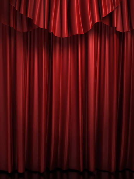 stage curtain stock photo
