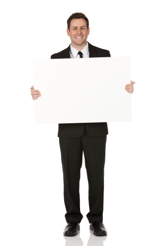 Businessman holding a placardhttp://www.twodozendesign.info/i/1.png
