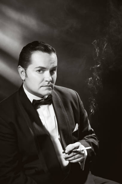 istock Film Noir style. Smoking 171261920