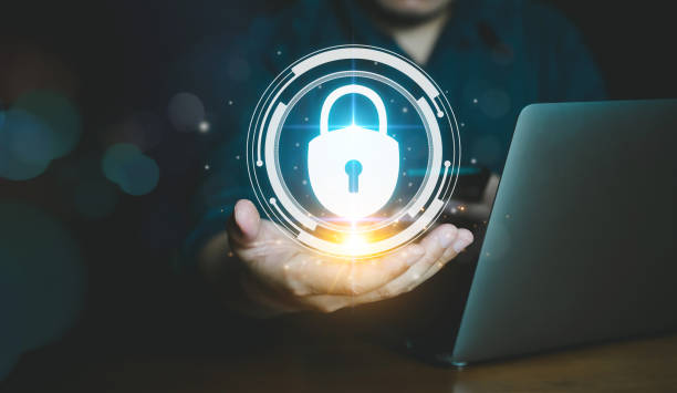istock Concept of Security Data Network, Prevent online identity theft, user and password login on visual screen, Program and data protection, online cyber and anti hacker. 1712625592