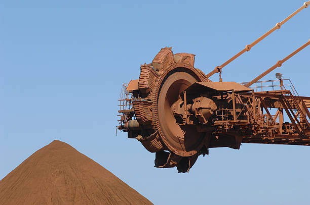 istock Reclaimer and Iron Ore Stockpile 171262762