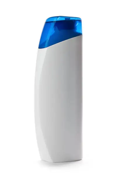 Shampoo bottle isolated on a white background.