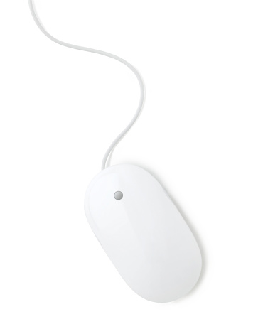 optical mouse isolated on white  with clipping path