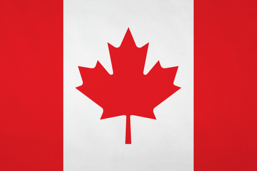 Canadian flag with nice satin texture.