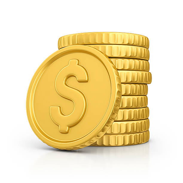 gold coins stock photo