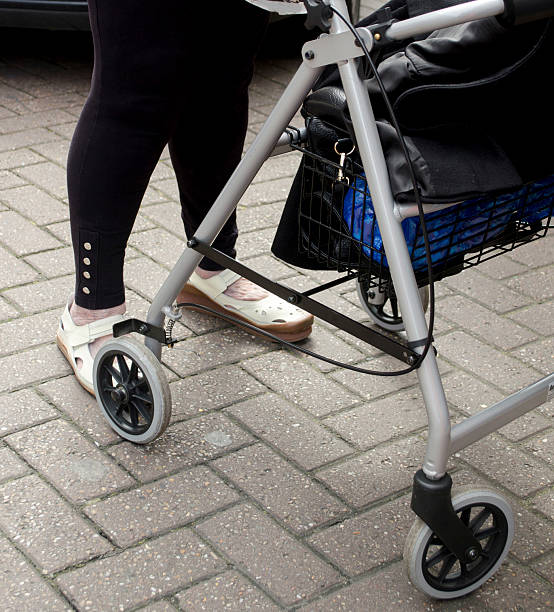 istock wheeled walker used by disabled adult 171264591
