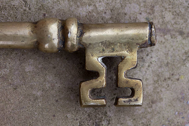 istock Antique Brass Key Close Up 171264751