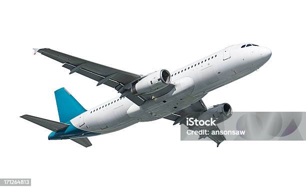 Um Airbus A320 Avião - Fotografias de stock e mais imagens de Avião - Avião, Figura para recortar, Fundo Branco