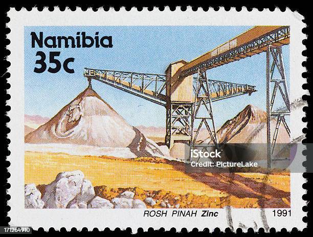 Photo libre de droit de Namibie Zinc Industrie Minière Timbreposte banque d'images et plus d'images libres de droit de Namibie - Namibie, Timbre-poste, Afrique