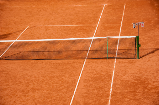 large tennis court outside