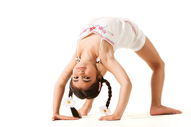 istock Little girl doing a bridge position 171266284