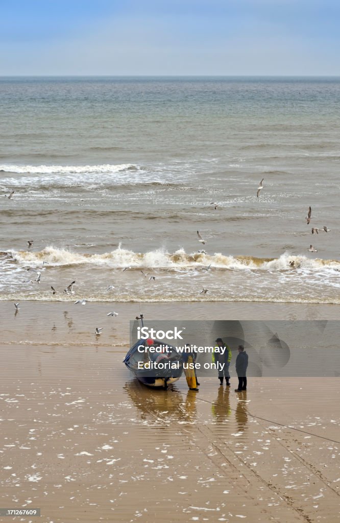 Möwen und Fischer - Lizenzfrei Fischer - männlich Stock-Foto