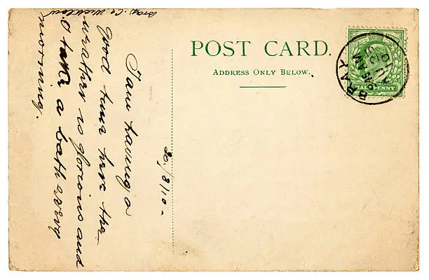 Photo of Postcard from Bray, County Wicklow, Ireland, with message, 1910