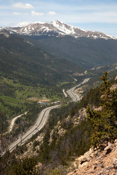 istock Interstate-70 highway in Colorado's Rocky Mountains vertical 171267631