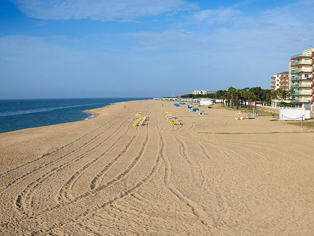 Cтоковое фото Sandy beach of Malgrat de Mar