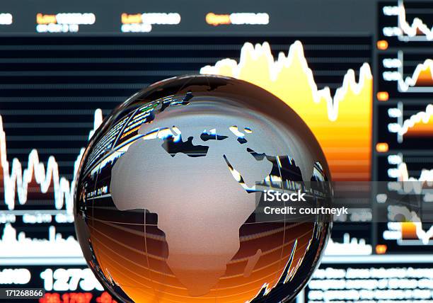 Global Finance Concept Europe Stock Photo - Download Image Now - Africa, Economy, Globe - Navigational Equipment