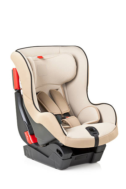 Baby Car Seat Baby Car Seat on White Background. Side View. empty baby seat stock pictures, royalty-free photos & images