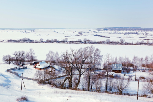 Winter landscape at countryside, Russia, Ryazan region