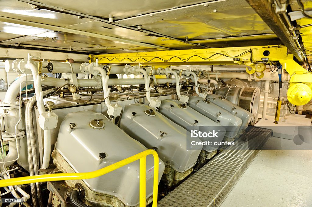 Engine room Ship's engine room Engine Stock Photo