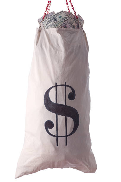 istock Punching bag full of us dollar bills 171272213