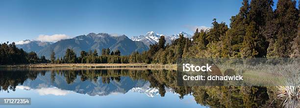 Lago Matheson Foto de stock y más banco de imágenes de Agua - Agua, Alpes Neozelandeses, Bosque