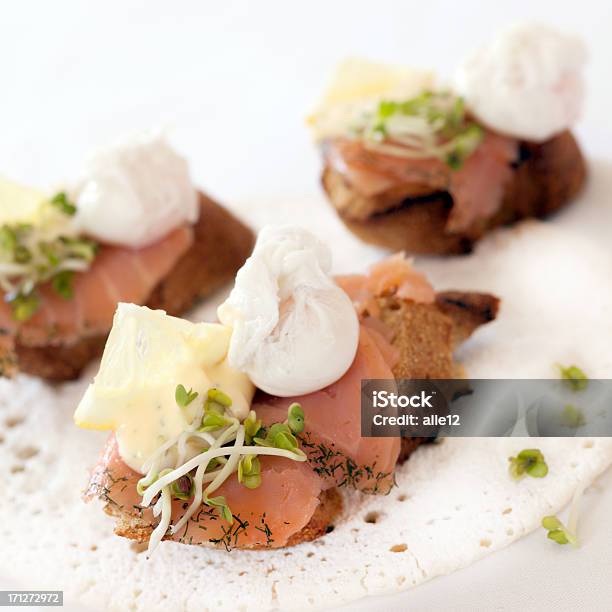 Foto de Aperitivos De Salmão e mais fotos de stock de Abacate - Abacate, Agrião-da-terra, Alface