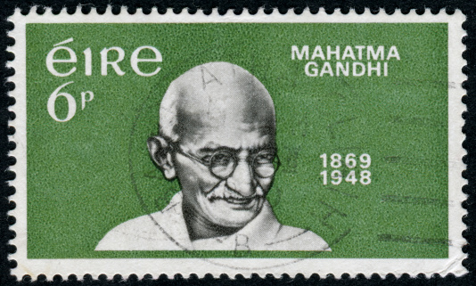 Cancelled Stamp From Ireland Honoring Mahatma Gandhi