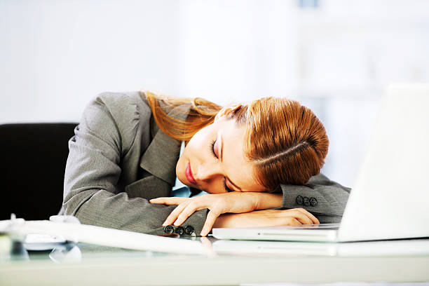 istock Business woman sleeping at work 171272999
