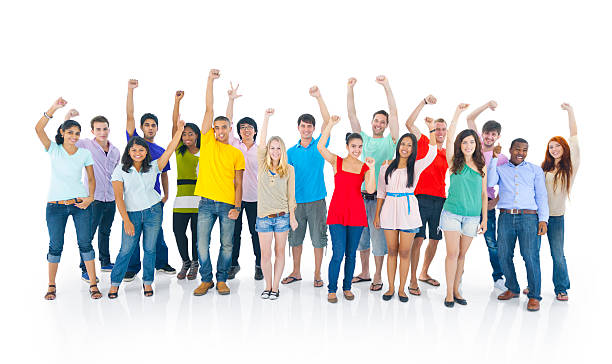 istock Multi-ethnic group of young people celebrating 171273157
