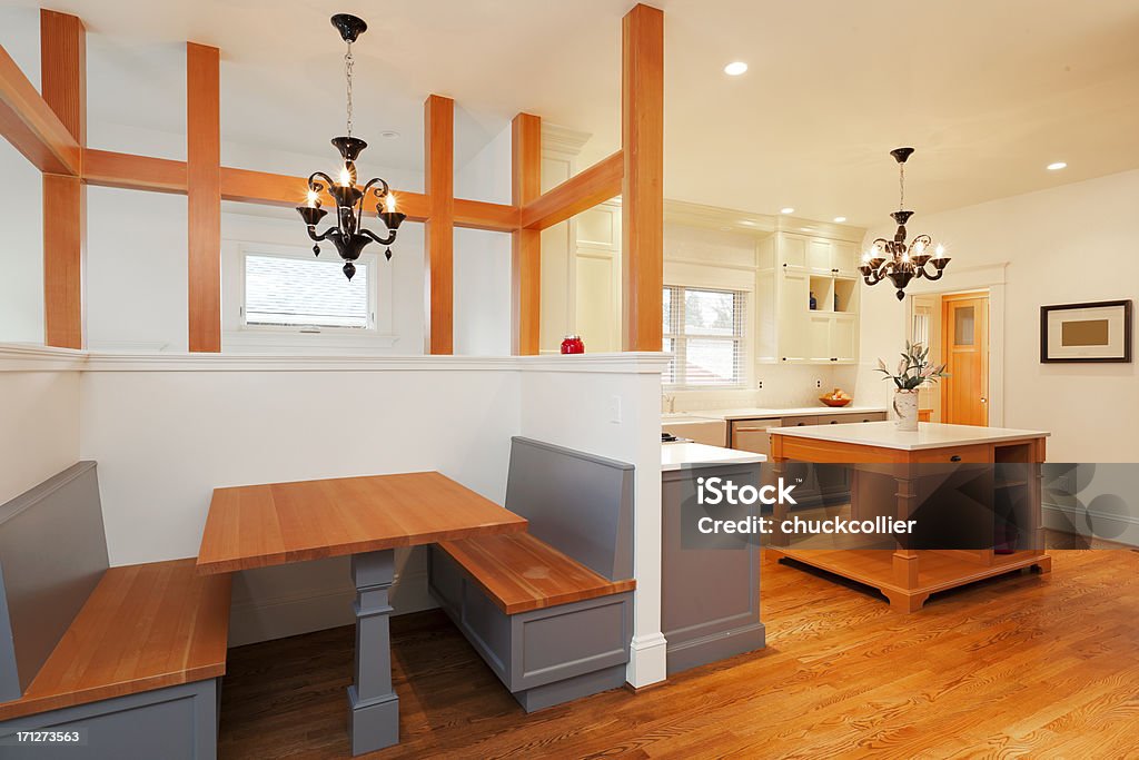 Kitchen with Built in Booth Luxury kitchen with built in booth. Breakfast Room Stock Photo