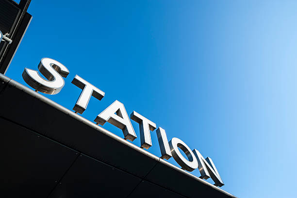 Station sign in London