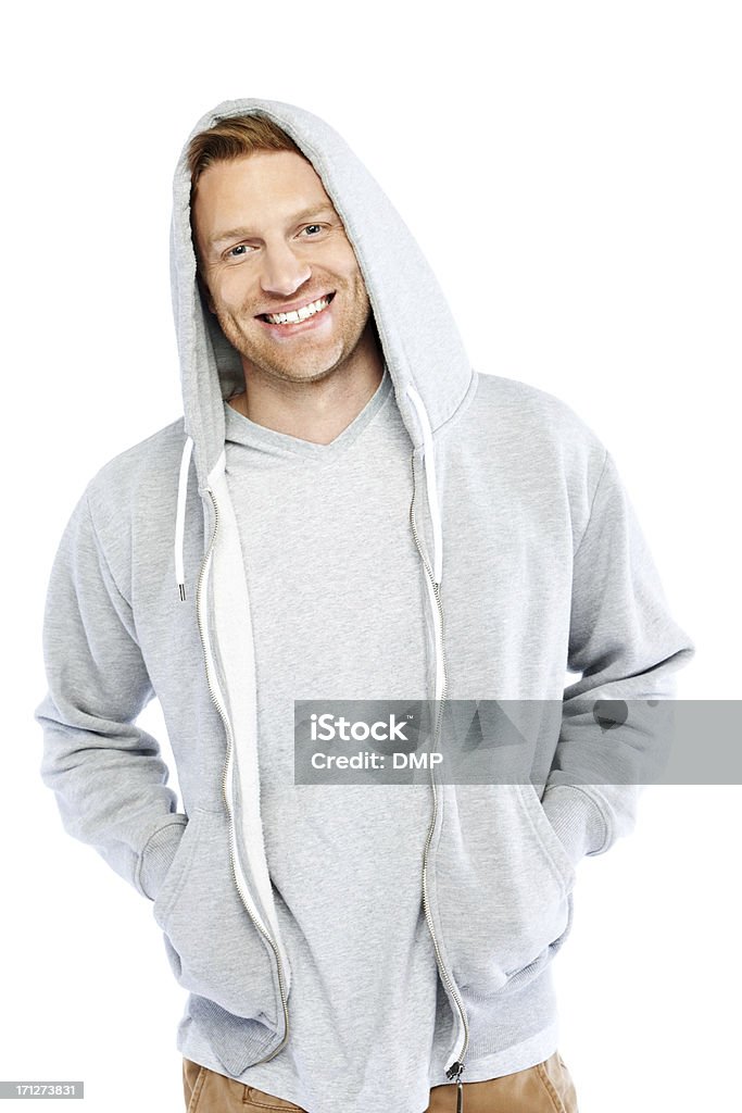 Casual junge Mann trägt ein sweatshirt - Lizenzfrei Oberkörperaufnahme Stock-Foto