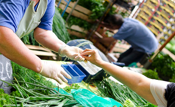 istock Buying groceries at the market 171274363